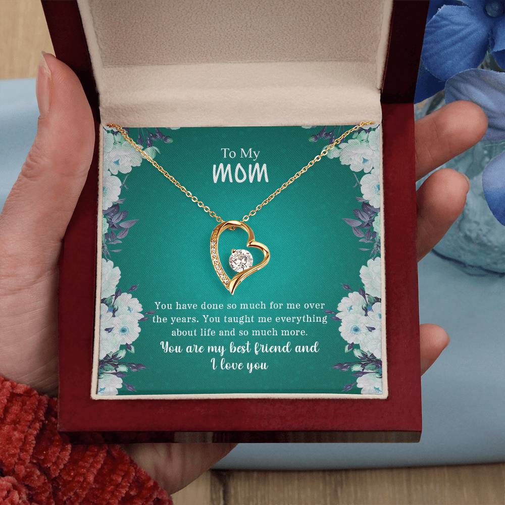 To My Mom | You Are My Best friend & I Love You - Forever Love Necklace