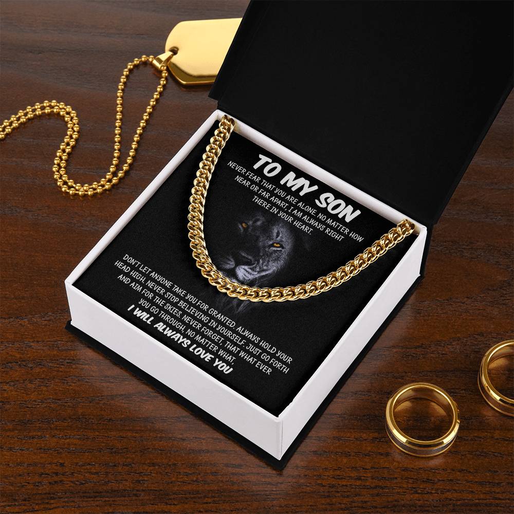 To My Son | I Will Always Love You - Cuban Link Chain