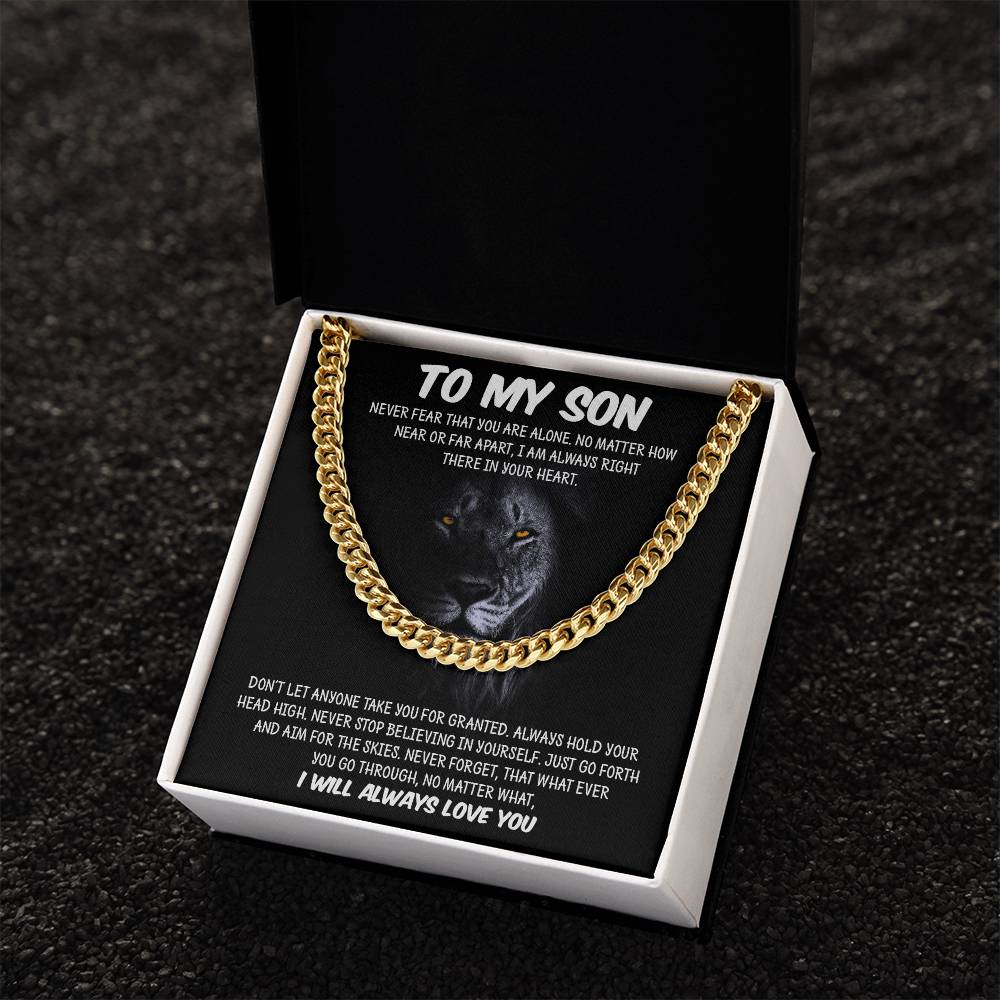 To My Son | I Will Always Love You - Cuban Link Chain