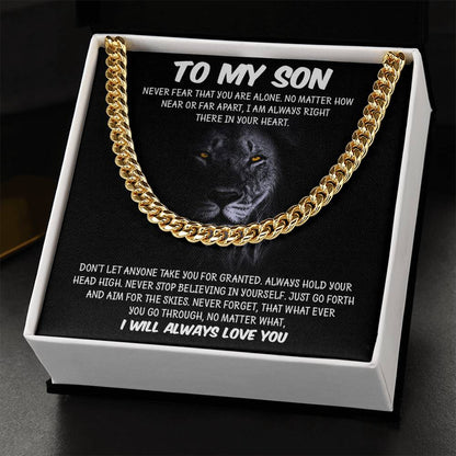 To My Son | I Will Always Love You - Cuban Link Chain