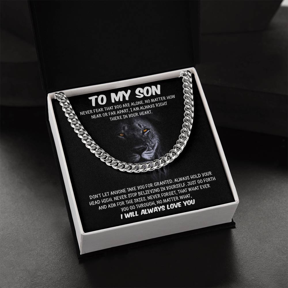 To My Son | I Will Always Love You - Cuban Link Chain