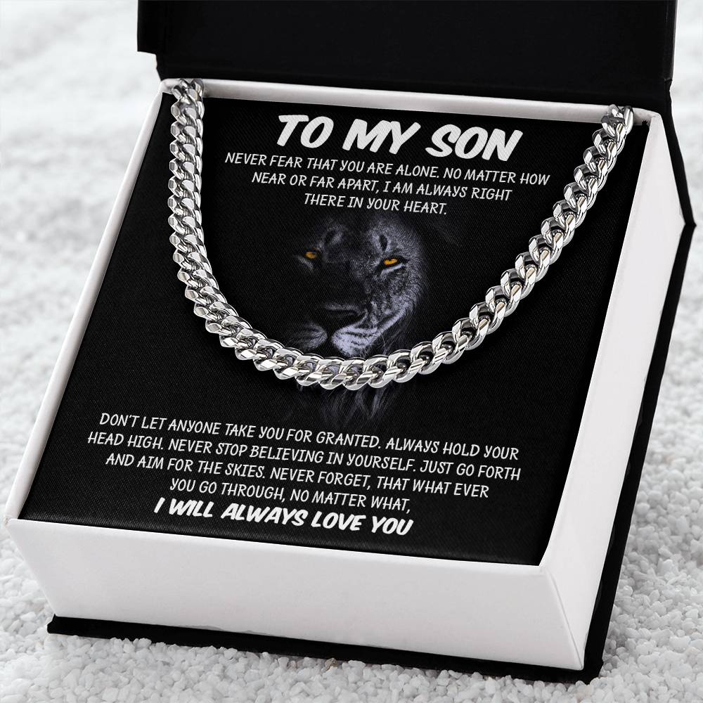 To My Son | I Will Always Love You - Cuban Link Chain