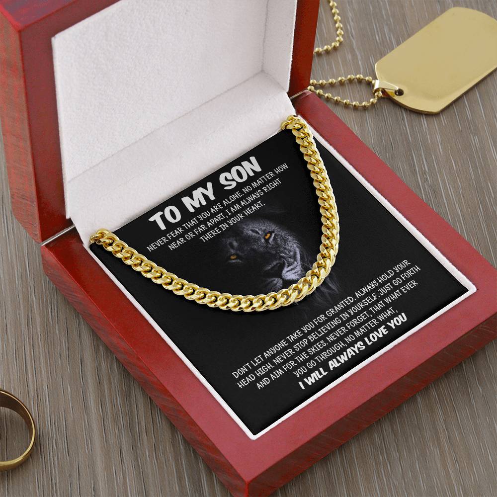 To My Son | I Will Always Love You - Cuban Link Chain