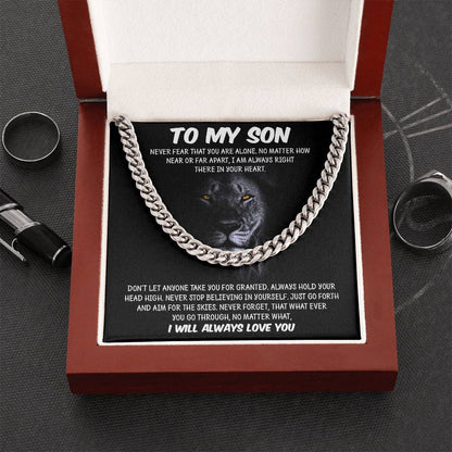 To My Son | I Will Always Love You - Cuban Link Chain